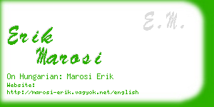 erik marosi business card